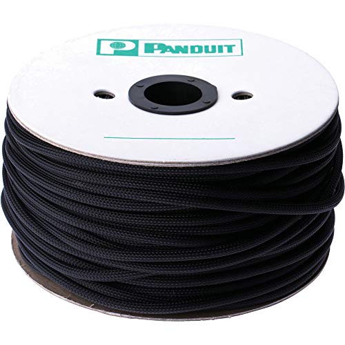 Panduit SE25P-MR0 Braided Expandable Sleeving, Polyethylene Terephthalate, Black (1000-Foot)