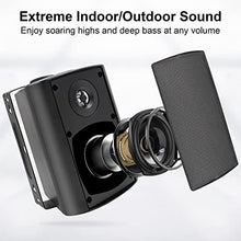 Load image into Gallery viewer, Herdio 4 Inch Outdoor Bluetooth Speakers Waterproof Wireless,Indoor, Patio,Deck Wall Mount Speakers (Black)
