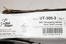 Load image into Gallery viewer, Watt Stopper UT-305-3 Series Ultrasonic Ceiling Occupancy Sensor 360 Degree 2000 SQ FT; White
