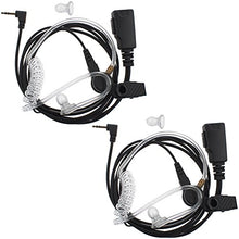 Load image into Gallery viewer, TENQ Advanced Nipple Covert Acoustic Tube Bodyguard FBI Earpiece Headset for Two Way Radio 1 Pin Motorola MH230TPR MH230R MD200TPR MS350R MS355R MR350R MT350R MG160A (2 Packs)
