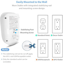 Load image into Gallery viewer, 6-Outlet Surge Protector, Wall Outlet Extender Multi Plug Outlet Wall Adapter with 2 USB Charging Ports 2.4 A, 490 Joules, ETL Listed for Home, School, Office
