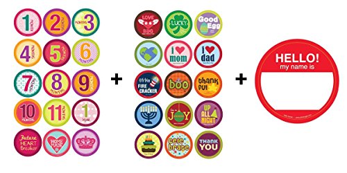 Belly Banter Baby Monthly and Holiday Stickers For Girl - Baby By Month Growth Stickers for Clothing and Baby Scrapbook Keepsakes Stickers - Great Baby Shower Gift and Baby Room Stickers 31 Sticker Bu