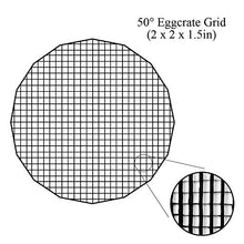 Load image into Gallery viewer, 48in (120cm) Eggcrate Grid for Pro Studio Solutions EZ-Pro Beauty Dish and Softbox Combo - 50 Degree Grid (2x2x1.5 Openings)
