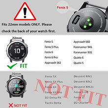 Load image into Gallery viewer, ANCOOL Compatible with Fenix 6 Bands Easy Fit Mechanism Silicone Watch Bands Replacement for Fenix 5/Fenix 5 Plus/Fenix 6/Fenix 6 Pro/Fenix 7/Approach S62/Quatix 6 Smartwatches (Black&amp;Slate)
