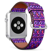 Load image into Gallery viewer, S-Type iWatch Leather Strap Printing Wristbands for Apple Watch 4/3/2/1 Sport Series (38mm) - Geometric Pattern with Tribal Texture
