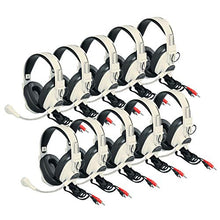 Load image into Gallery viewer, Califone 3066AV-10L 3066AV-10L Deluxe Headsets with Boom Mic, Beige (Pack of 10)
