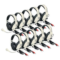Califone 3066AV-10L 3066AV-10L Deluxe Headsets with Boom Mic, Beige (Pack of 10)