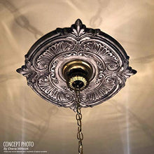 Load image into Gallery viewer, Ekena Millwork CMP22CO Cole Thermoformed PVC Ceiling Medallion, 22&quot;OD x 3 1/2&quot;ID x 1&quot;P, White
