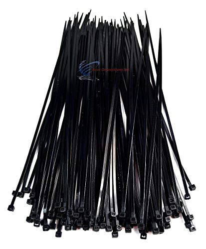 15 Inch Black Heavy Duty Tensile Nylon Cable Zip Tie Car House Audio - 100 Pack