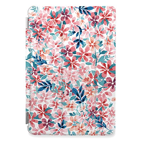 CasesByLorraine Apple iPad Air Case, Colorful Floral Flowers Print Stylish Smart Cover for iPad Air with auto Sleep & Wake Function - P69