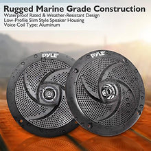 Load image into Gallery viewer, Waterproof Rated Marine Speakers - 4&#39;&#39; 2 Way Off-Road Vehicles &amp; Weather Resistant Outdoor Audio Stereo Sound System w/ LED Lights, 100W Power, &amp; Low Profile Slim Style, Pair, Black- Pyle PLMRS43BL
