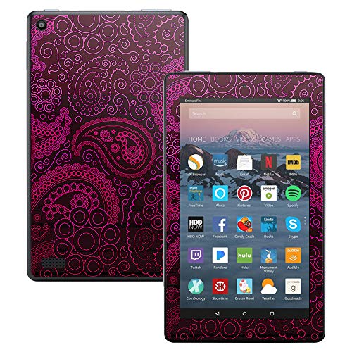 MightySkins Skin Compatible with Amazon Kindle Fire 7 (2017) - Paisley | Protective, Durable, and Unique Vinyl Decal wrap Cover | Easy to Apply, Remove, and Change Styles | Made in The USA