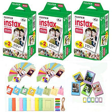 Load image into Gallery viewer, Fuji Instax Mini Instant Film 60 Shots with Bonus 40 Decorative Skin Stick-on Stickers for Fuji Instax Mini 8 and SP-1
