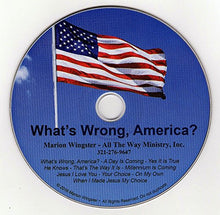 Load image into Gallery viewer, Marion Wingster, What&#39;s Wrong, America? music cd
