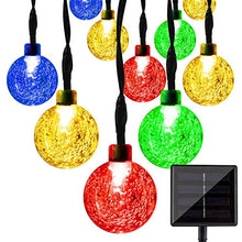 Load image into Gallery viewer, WONFAST Solar String Lights, 20ft 30 LED Crystal Ball Solar Powered Outdoor Globe Fairy String Lights for Homes,Christmas,Gardens,Wedding,Party Decoration (Mulit-Color)
