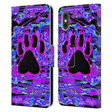 Load image into Gallery viewer, Head Case Designs Officially Licensed WondrousCre8tions Paw Print Splatter Graphic Prints Leather Book Wallet Case Cover Compatible with Apple iPhone X/iPhone Xs
