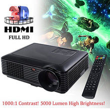 Load image into Gallery viewer, 5000 Lumens HD 1080P Home Theater Projector 3D LED Portable SD HDMI VGA USB New
