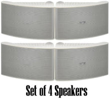 Load image into Gallery viewer, Yamaha All Weather Outdoor / Indoor Wall Mountable Natural Sound 180 watt 2 way Acoustic Suspension Speakers - Set of 4 - White - with 100ft 16 AWG Speaker Wire - Compatible with All Audio / Video Hom
