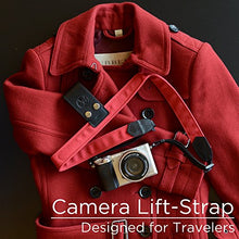 Load image into Gallery viewer, PONTE Camera Lift-Strap, Design for Travelers, Canvas, FireBrick
