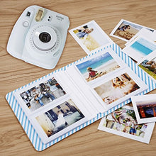 Load image into Gallery viewer, Emovendo Cute Fujifilm Instax Mini Portable Photo Album for 2.3 x 3.5 inch Photos 64 Pockets (Blue)
