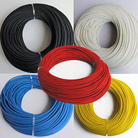 Isali 3mm Braided Fiberglass sleeving High Voltage 200 Deg.C 1200V Flame Resistant Wire Cable Protect Fiber Glass sleeving - (Color:)