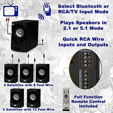 Load image into Gallery viewer, Acoustic Audio AA5171 Home Theater 5.1 Bluetooth Speaker System with FM and 5 Extension Cables
