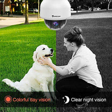 Load image into Gallery viewer, Dericam Wireless Security Camera Outdoor, WiFi PTZ Camera, 1080P Full HD, 4X Optical Zoom, Pan/Tilt/Zoom, Night Vision, Pre-Installed 32GB Memory Card, Motion Detection
