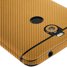 Load image into Gallery viewer, Skinomi Gold Carbon Fiber Full Body Skin Compatible with BLU R2 Plus (Full Coverage) TechSkin with Anti-Bubble Clear Film Screen Protector
