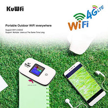 Load image into Gallery viewer, KuWFi 4G LTE Mobile WiFi Hotspot Unlocked Wireless Internet Router Devices with SIM Card Slot for Travel Support B1/B3/B5/B7/B8/B20 in Europe Caribbean South America Africa
