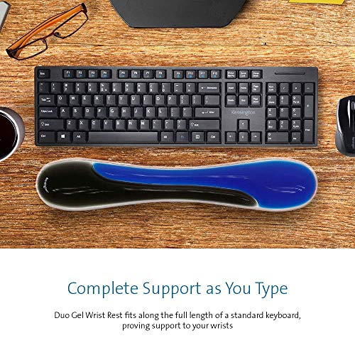 Kensington Duo Gel Mouse Pad with Wrist Rest (Blue and Black)