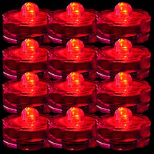 Load image into Gallery viewer, TDLTEK Waterproof Submersible Led Lights Tea Lights for Wedding, Party, Decoration (12 Pieces Red)

