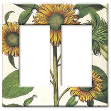 Load image into Gallery viewer, Double Gang Rocker Wall Plate - Sunflowers
