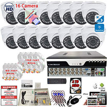 Load image into Gallery viewer, Evertech 16 Channel HD DVR w/ 16 pcs. 1080p 2.8-12mm Manual Zoom HD CCTV Home Security Camera System Set w/ 2TB Hard Drive
