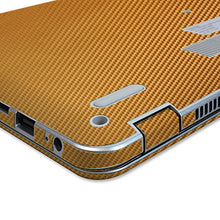 Load image into Gallery viewer, Skinomi Gold Carbon Fiber Full Body Skin Compatible with Toshiba Chromebook 2 13.3 inch (2nd Gen, 2015)(Full Coverage) TechSkin Anti-Bubble Film
