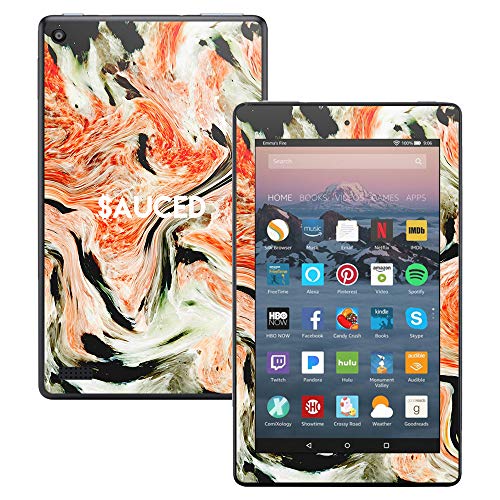 MightySkins Skin Compatible with Amazon Kindle Fire 7 (2017) - Sauced | Protective, Durable, and Unique Vinyl Decal wrap Cover | Easy to Apply, Remove, and Change Styles | Made in The USA