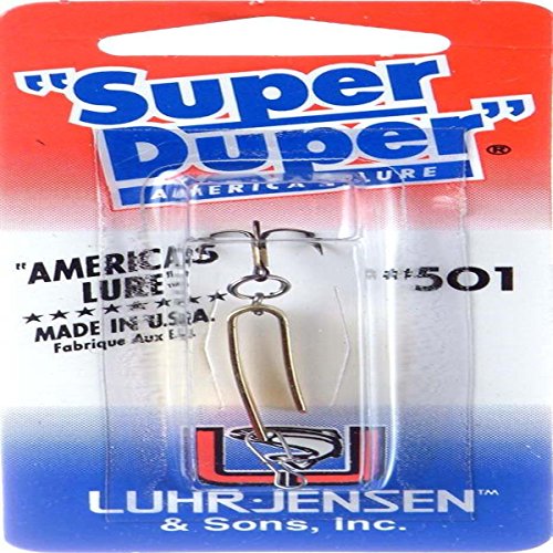 Luhr Jensen Super Duper Spoon, Brass/Red Head, 1 1/8-Inch