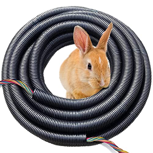 SunGrow No Chew Rabbit, Dog, Cat, Ferret Cord Protector, Avoid Electric Shock from Wire Chew, Cable Protector Tubing, Stop Chewing Cable Management Sleeve, 20ft.