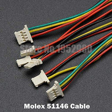 Load image into Gallery viewer, Davitu 50PCS MOLEX 51146 Buckle 1.25mm Pitch Connector Wire Harness 2/3/4/5/6P 15CM Single End - (Color: 2P)
