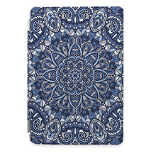 Load image into Gallery viewer, CasesByLorraine Apple New iPad 9.7&quot; (2017) Case, Blue Mandala Floral Pattern Stylish Smart Cover for New iPad 9.7 inch (2017) with auto Sleep &amp; Wake Function - N15
