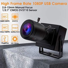 Load image into Gallery viewer, SVPRO 2.8-12mm Zoom Lens USB Camera 1080P Full HD Mini Cam 100fps/60fps/30fps CMOS OV2710 Portable USB Camera with Metal Casing &amp; Bracket, Computer Streaming Webcam for PC Desktop &amp; Laptop,Support OTG
