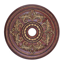 Load image into Gallery viewer, Livex Lighting 8210-63 Ceiling Medallion in Verona Bronze with Aged Gold Leaf Accents
