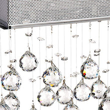 Load image into Gallery viewer, Drops of Rain 2 Light Chrome Flush Mount w/Clear European Crystal/Murano Beads
