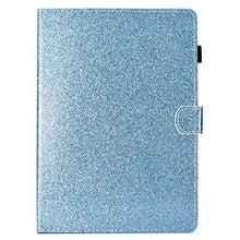 Load image into Gallery viewer, Cookk iPad Pro 9.7 Case 2016, Bling Sparkle Premium PU Leather Folding Stand Cover with Auto Wake/Sleep Smart Cover for Apple iPad Pro 9.7&quot; (Back of iPad Model A1673, A1674, A1675), Blue
