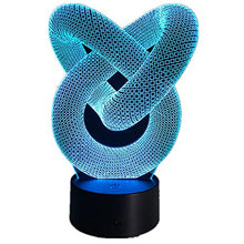 Load image into Gallery viewer, Love Knot Abstract Circle Spiral 3D Bulbing Night Light Magic Shape Illusions 7Colors Change Decor Lamp
