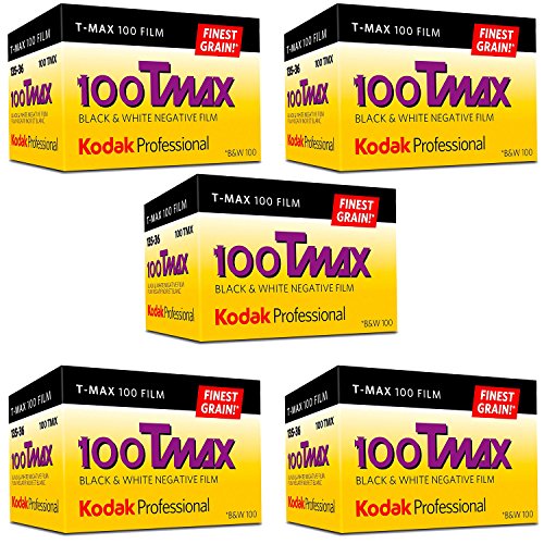 Ritz Camera Kodak Professional 100 Tmax Black and White Negative Film (ISO 100) 35mm 36 Exposures (853 2848) 5 Pack