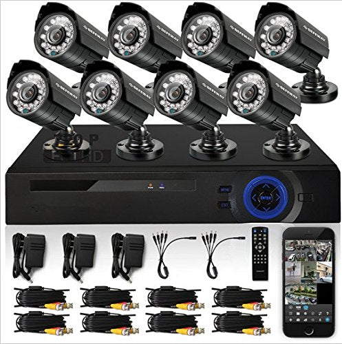 GOWE HD 8CH CCTV System 1080P DVR 8PCS 720P 1200TVL IR Outdoor Video Surveillance Security Camera System 8 channel CCTV Kit