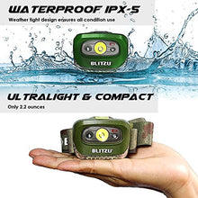 Load image into Gallery viewer, Blitzu i2 Waterproof LED Headlamp with Red Light, Camouflage
