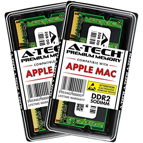 A-Tech 4GB Memory Kit 2x2GB Apple MacBook and MacBook Pro PC2-5300 667MHz Ram A1261 A1260 A1181 A1229 A1226 MA896LL MA895LL MB063LL/A MB062LL/A