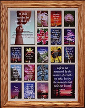 Load image into Gallery viewer, PersonalizedbyJoyceBoyce.com 12x16 Jr Birth to Eighteen 1-18 Age Progression School Years Frame (Numbers) Frame with Acid Free Cream Mat Insert ~ (FRUITWOOD)
