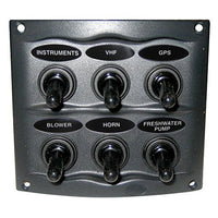 Marinco Waterproof Switch Panel 6 Switch Grey